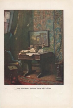 1926 - Hugo Charlemont: Aus dem Atelier des Künstlers, alter Druck